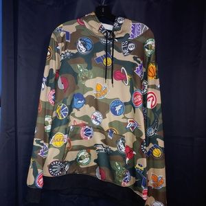 NBA Camo Hoodie Large All Star Teams